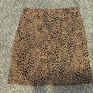 Brandy Melville Tan and Black Animal Print Skirt